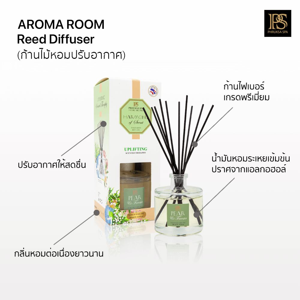 ก้านไม้หอมปรับอากาศ PHRUKSA SPA  ขนาด 180 มล.  กลิ่นสวนดอกไม้_3